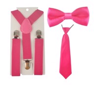 Seler, slips og butterfly til børn, hot pink 608